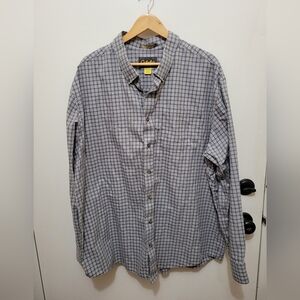Cabela's Men's Casual Gray Plaid Shirt